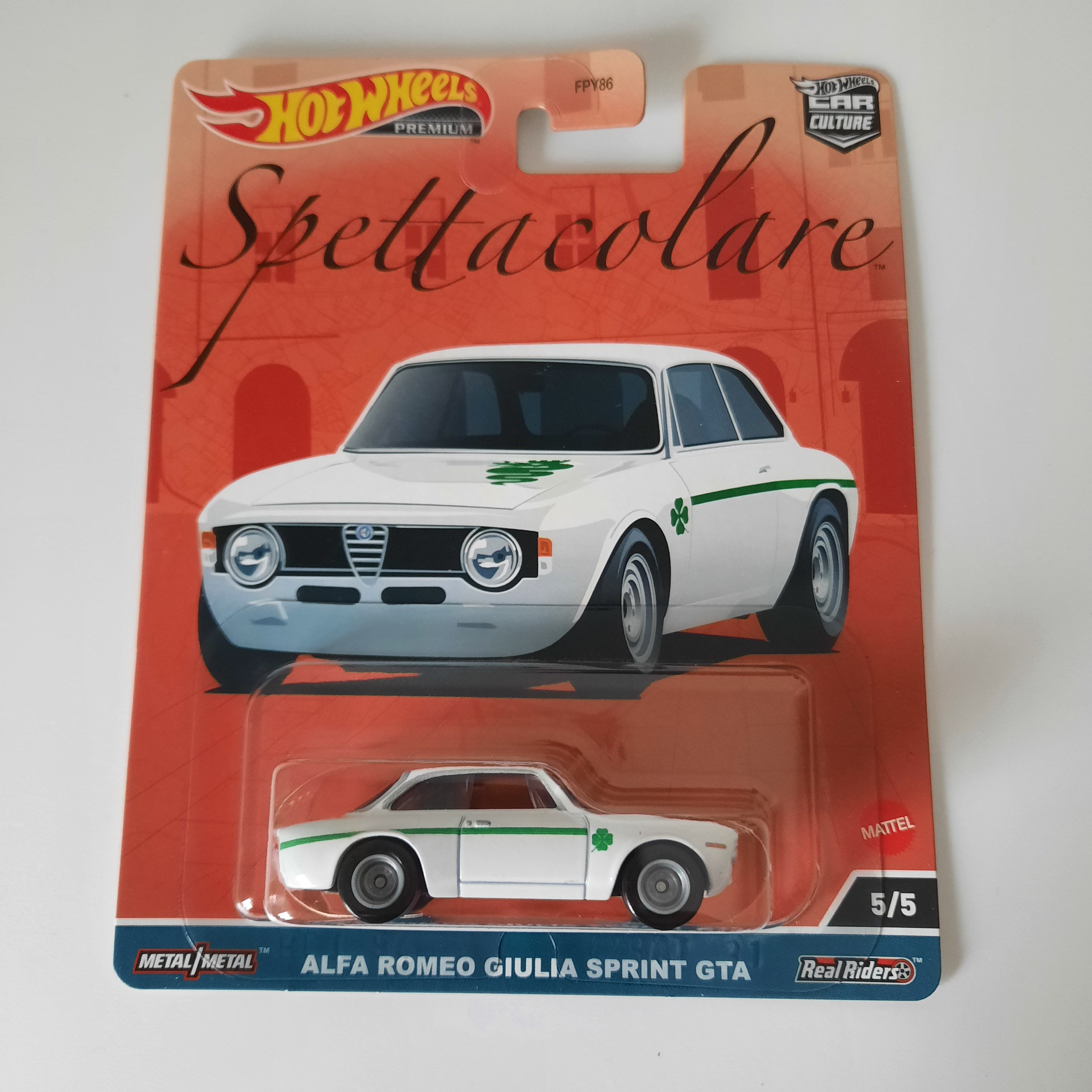 Spettacolare Alfa Romeo Giulia Sprint GTA 5/5 Hot Wheels Premium 2023