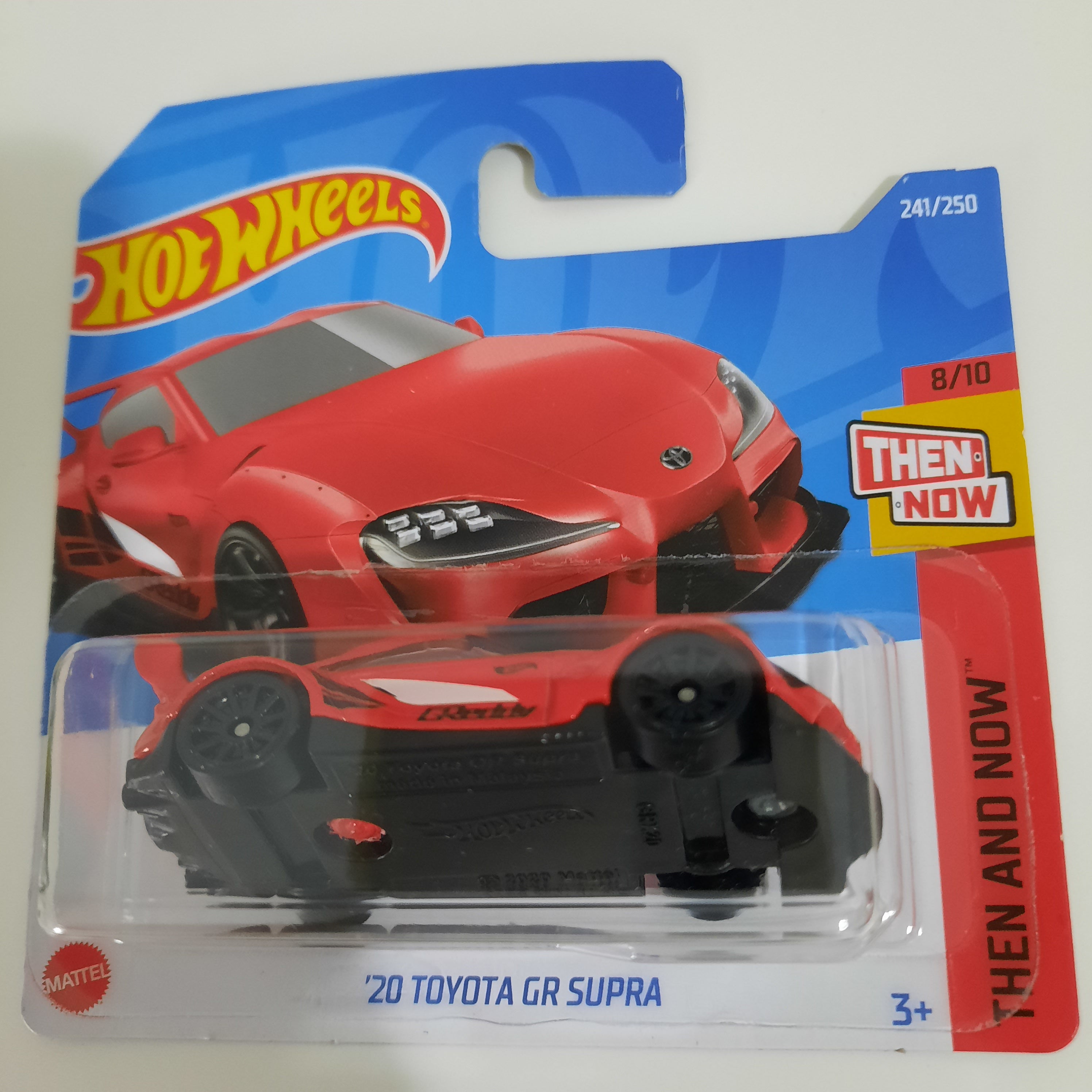 '20 Toyota GR Supra 241/250 HW Then and Now 8/10 Hot Wheels 2022