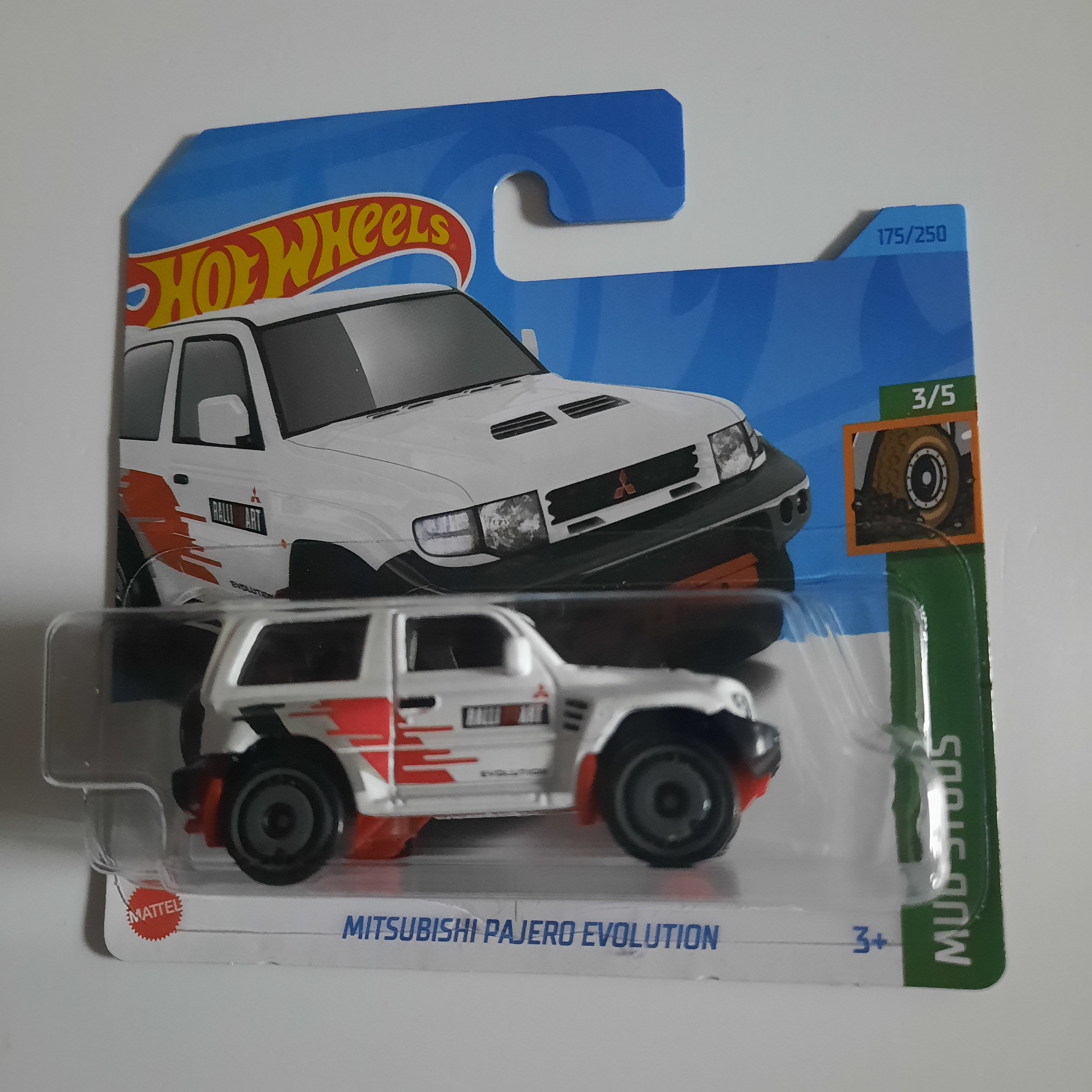 175/250 Mitsubishi Pajero Evolution HW Mud Studs 3/5 Hot Wheels 2023