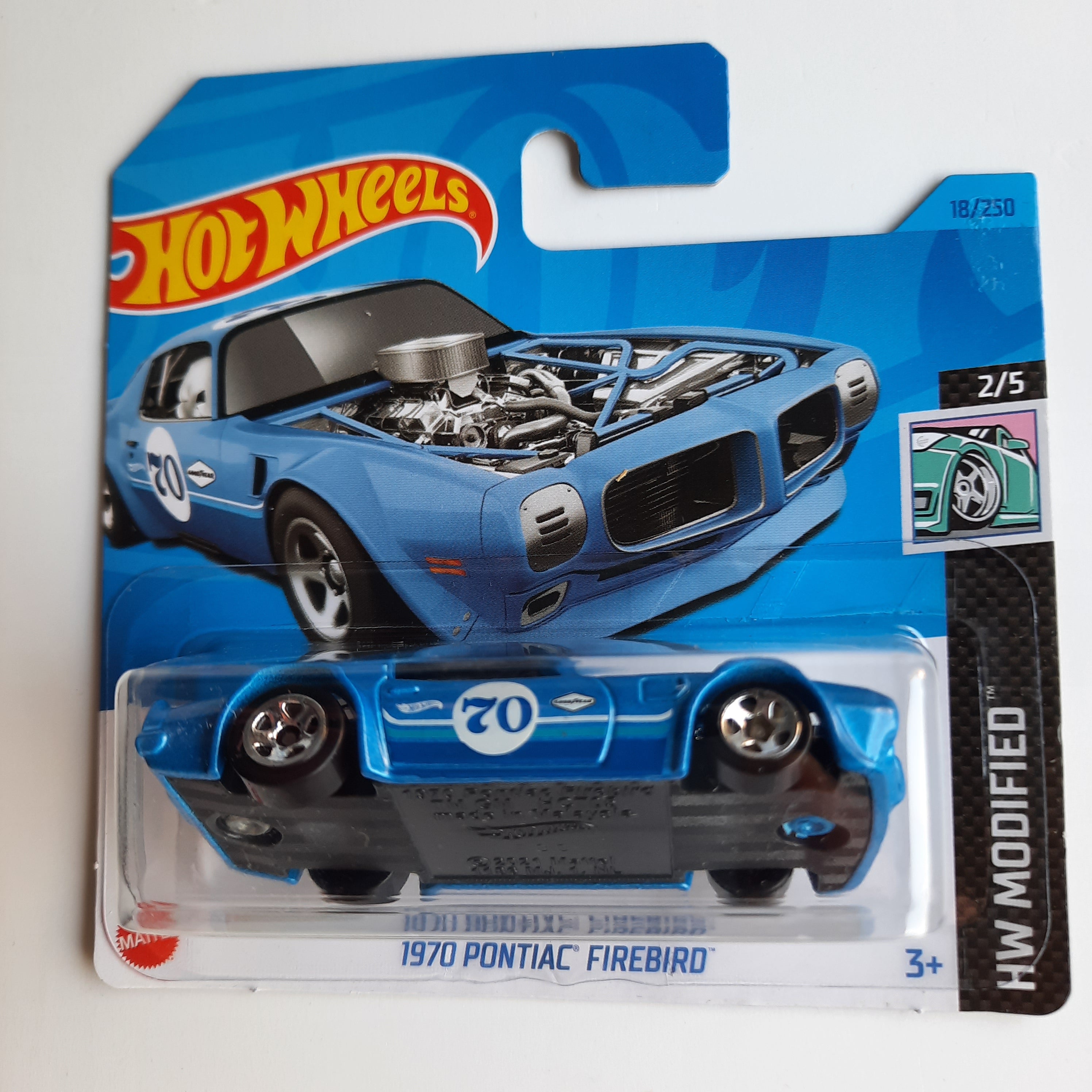 18/250 1970 Pontiac Firebird HW Modified 2/5 Hot Wheels 2023