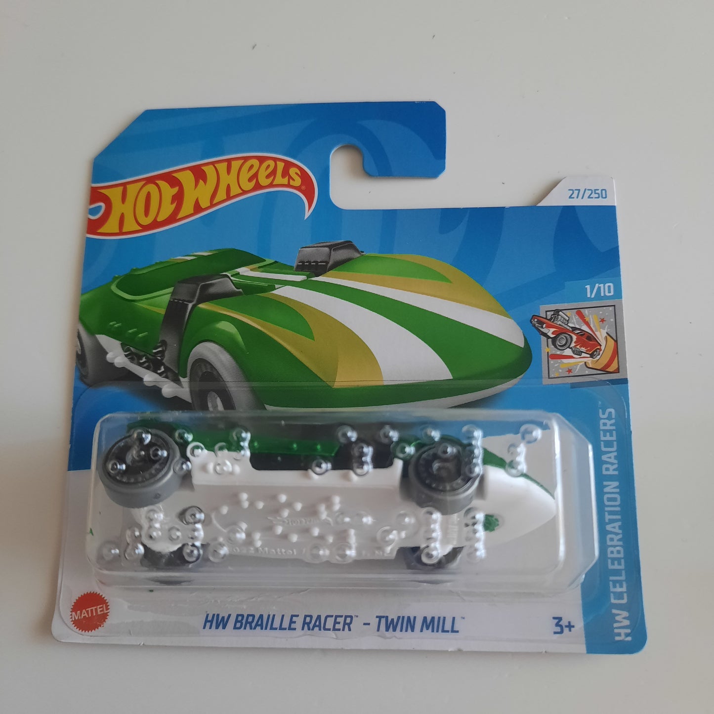 HW Braille Racer - Twin Mill 27/250 HW Celebration Racers 1/10 Hot Wheels 2024