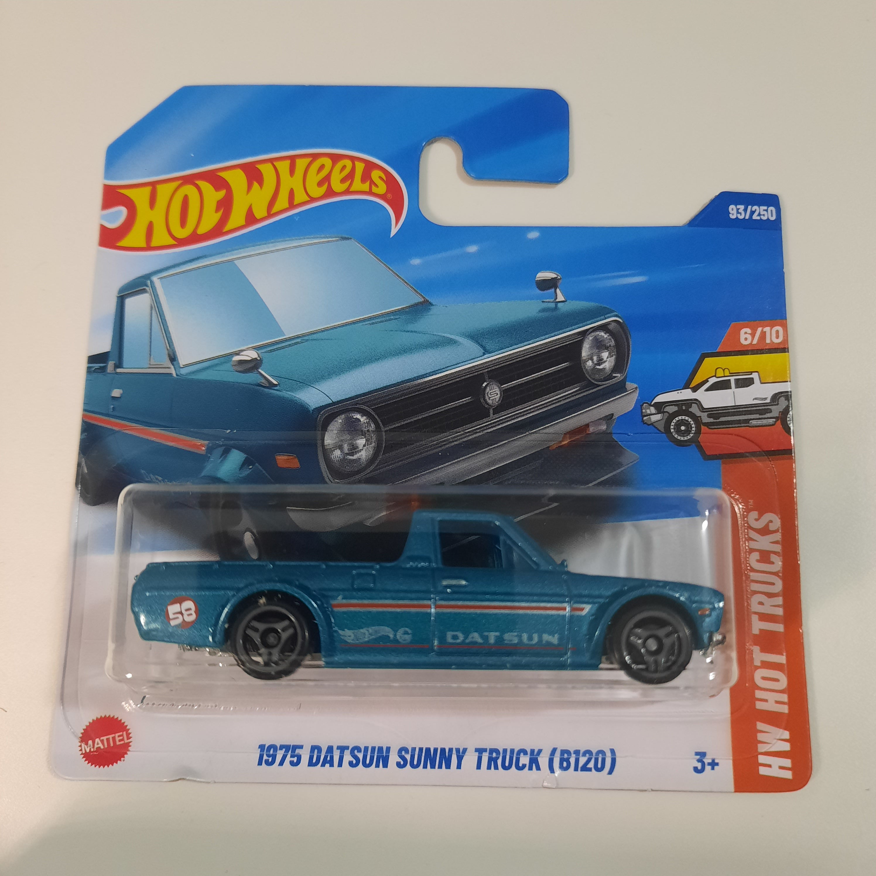 1975 Datsun Sunny Truck (B120) 93/250 HW Hot Trucks 6/10 Hot Wheels 2025