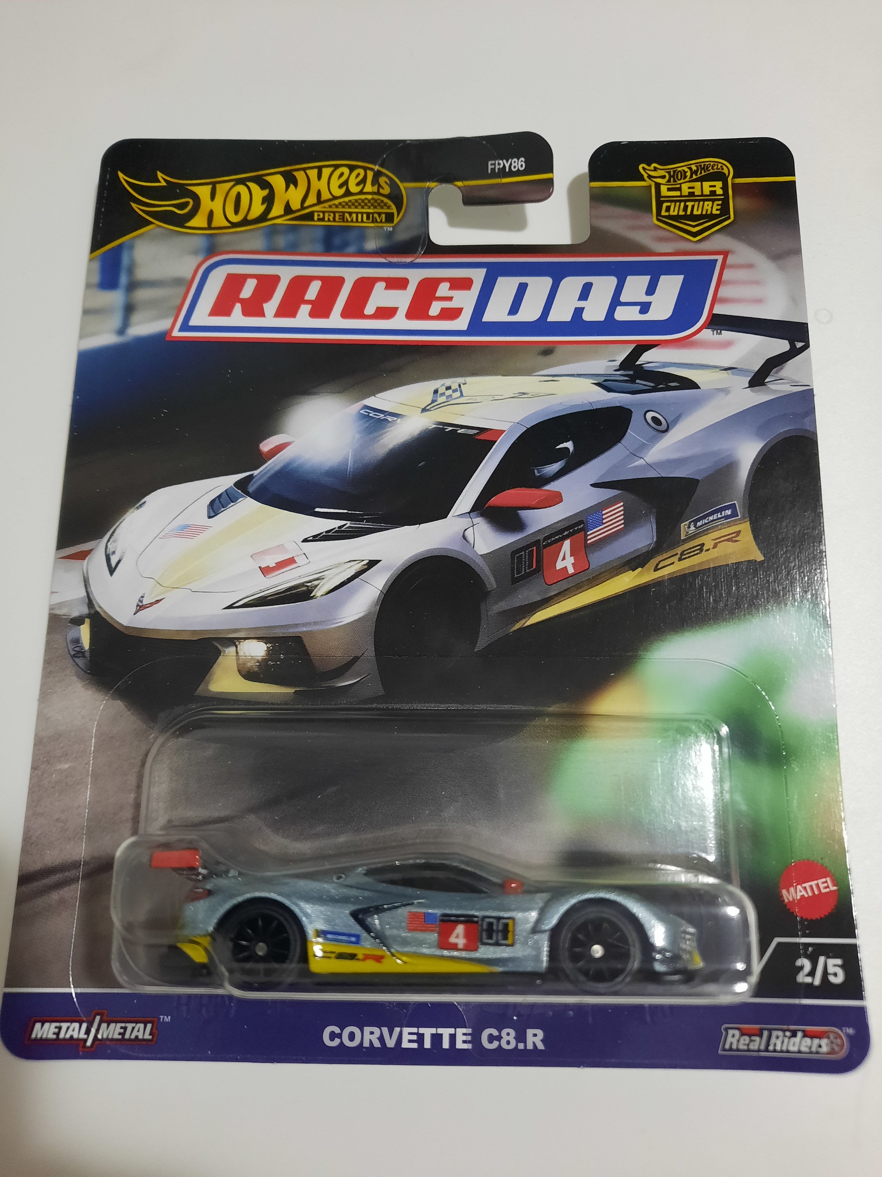 Race Day Corvette C8 R 2/5 Hot Wheels Premium 2024