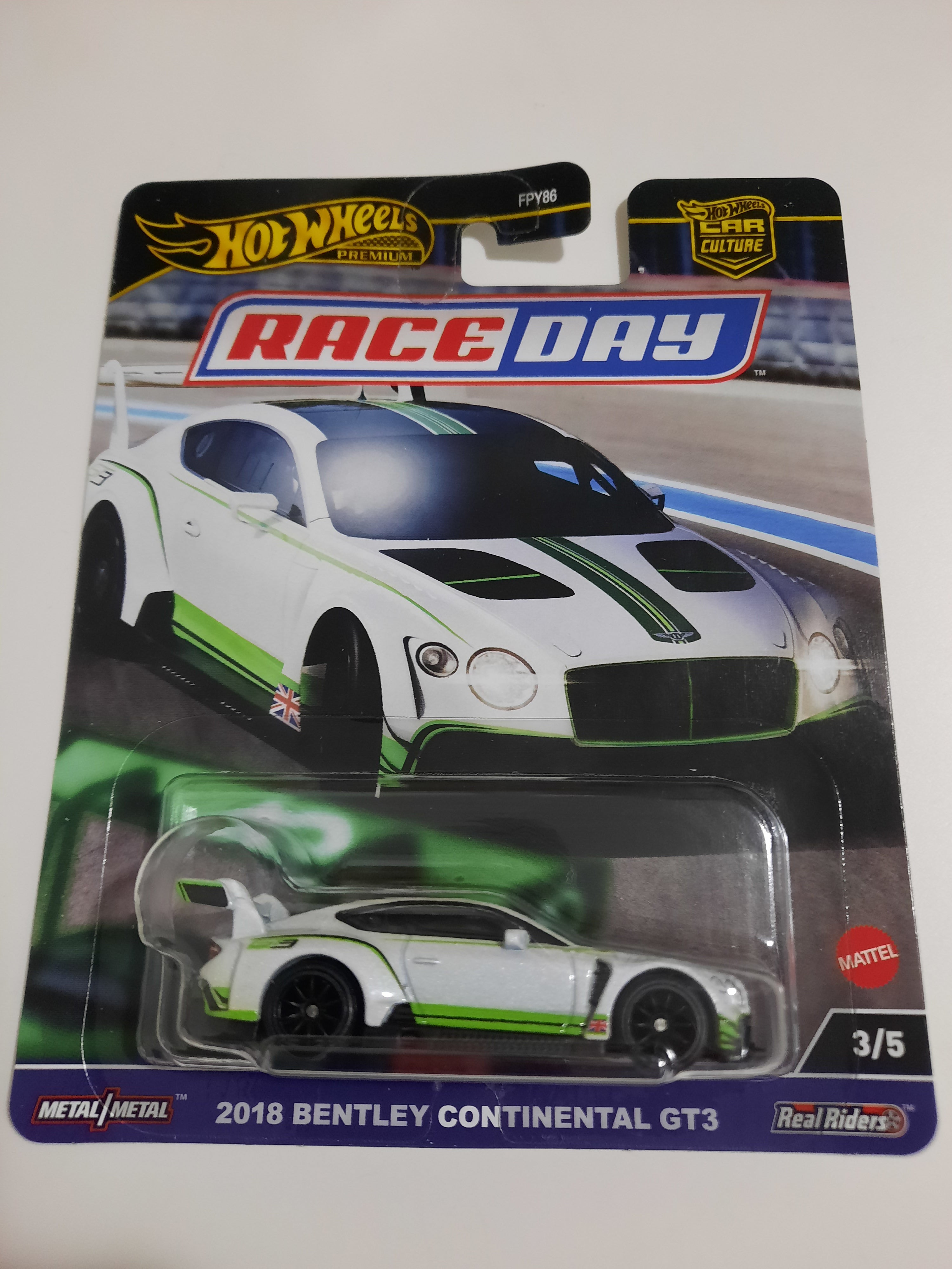 Race Day 2018 Bentley Continental GT3 3/5 Hot Wheels Premium 2024