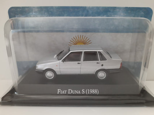 Modellino Statico Fiat Duna S (1988) Auto Colore Grigio Scala 1:43